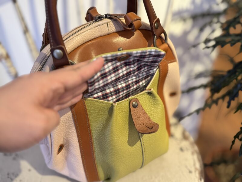 イタリアコーティングレザー × 栃木レザー 2WAY