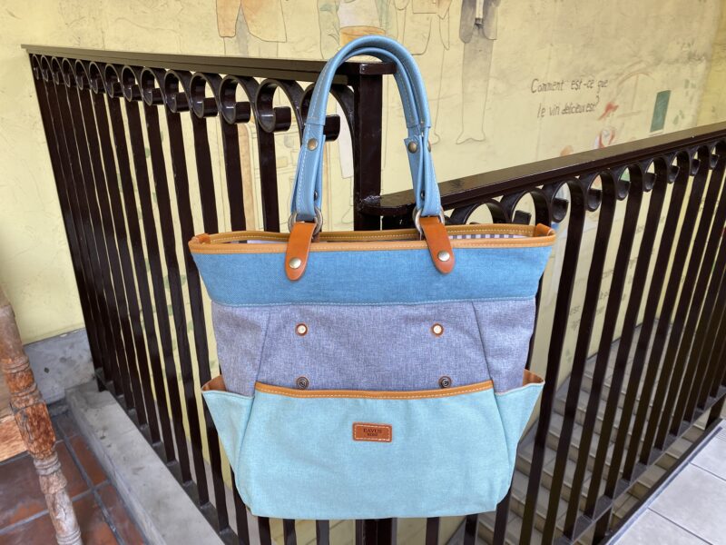 フランス製綿ST × ナイロン × 牛革 トート