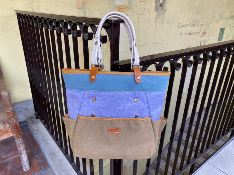 フランス製綿ST × ナイロン × 牛革 トート