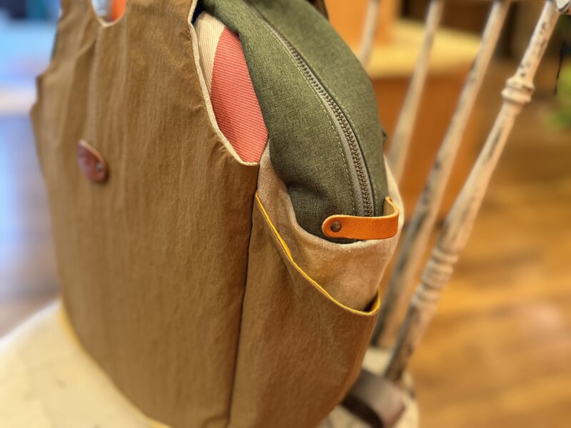 撥水ナイロン x イタリアコーティングレザー リュック＆トート