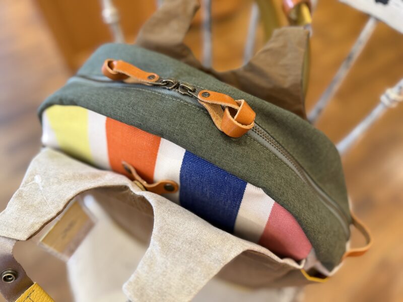 撥水ナイロン x イタリアコーティングレザー リュック＆トート