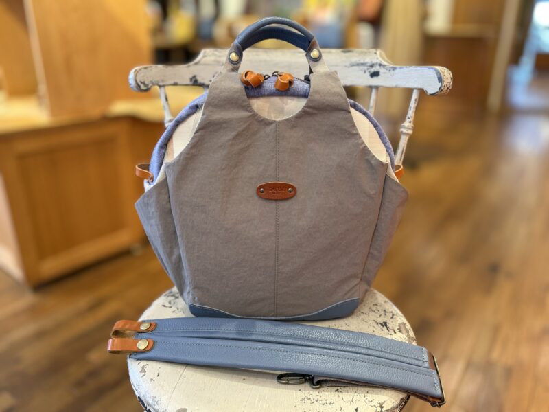 撥水ナイロン x イタリアコーティングレザー リュック＆トート