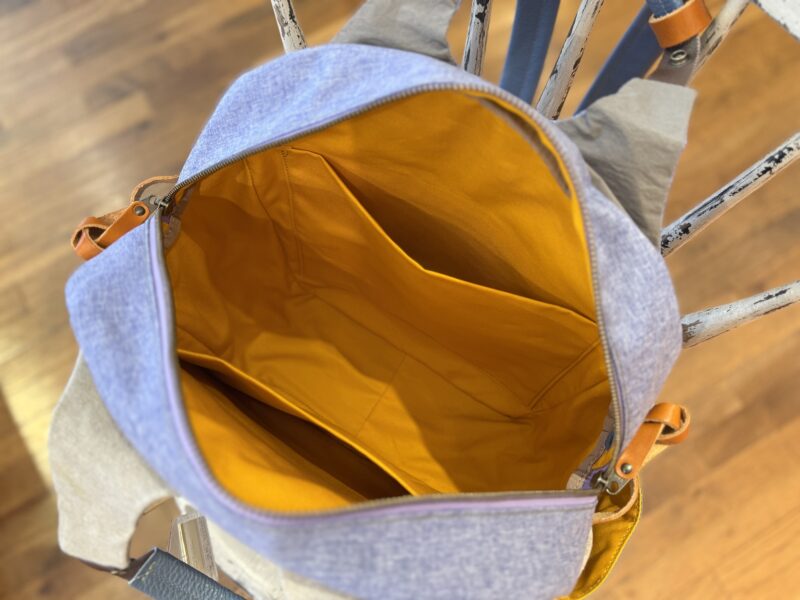 撥水ナイロン x イタリアコーティングレザー リュック＆トート