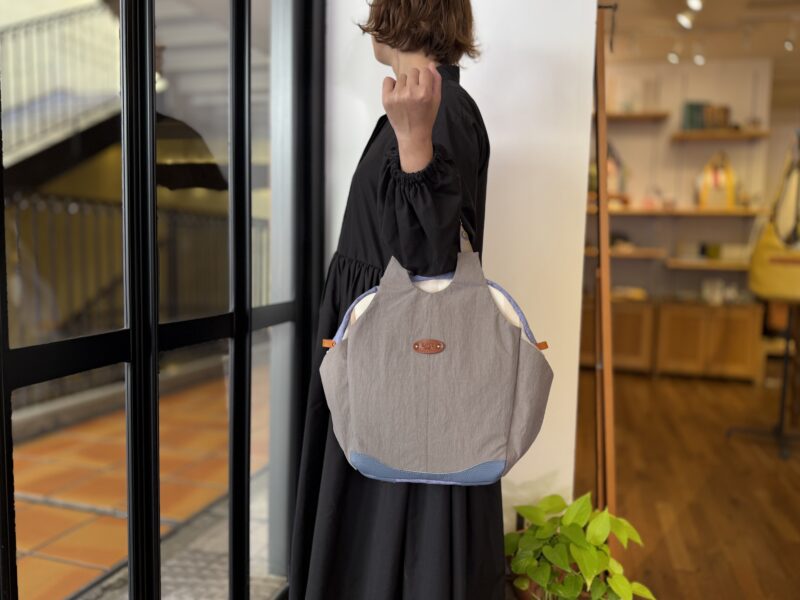 撥水ナイロン x イタリアコーティングレザー リュック＆トート