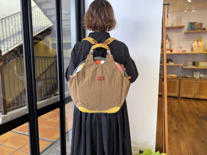 撥水ナイロン x イタリアコーティングレザー リュック&トート