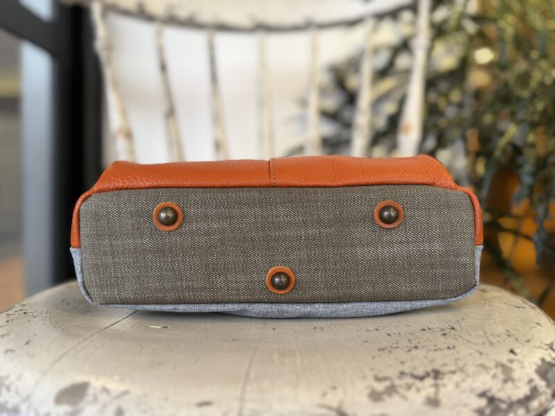 イタリアレザー × フランスコットン ミニショルダー