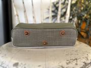 イタリアレザー × フランスコットン ミニショルダー