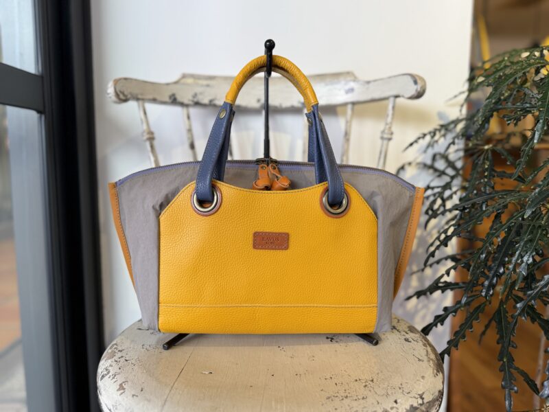 イタリアコーティングレザー x 撥水ナイロン Wフェイストート