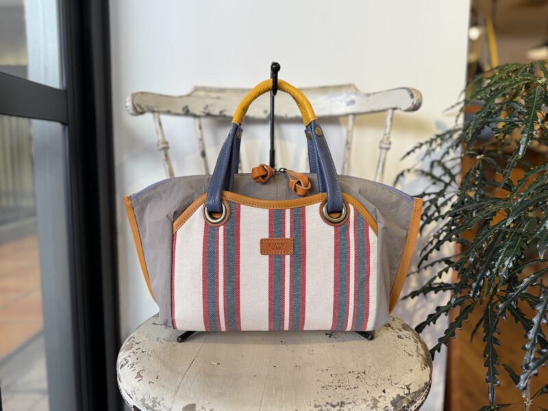 イタリアコーティングレザー x 撥水ナイロン Wフェイストート