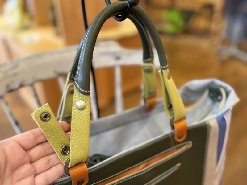 イタリアタンニンレザー×フランスコットン×リネン 4WAY