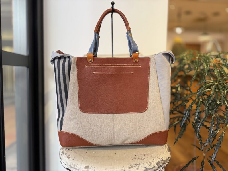 イタリアタンニンレザー×フランスコットン×リネン 4WAY