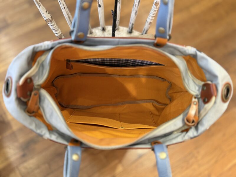 イタリアタンニンレザー×フランスコットン×リネン 4WAY