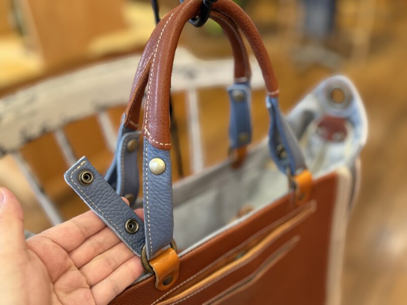 イタリアタンニンレザー×フランスコットン×リネン 4WAY