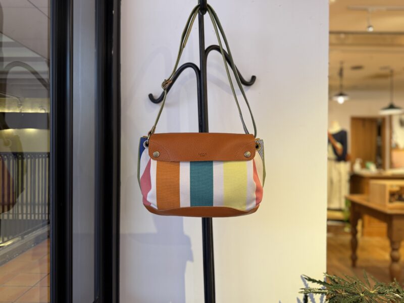 イタリアタンニンレザー x フランスコットン ショルダー