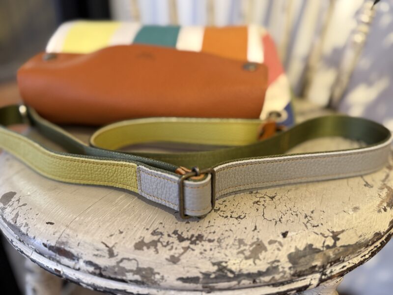 イタリアタンニンレザー x フランスコットン ショルダー