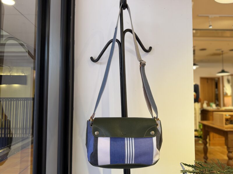 イタリアタンニンレザー x フランスコットン ショルダー