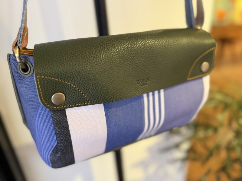 イタリアタンニンレザー x フランスコットン ショルダー