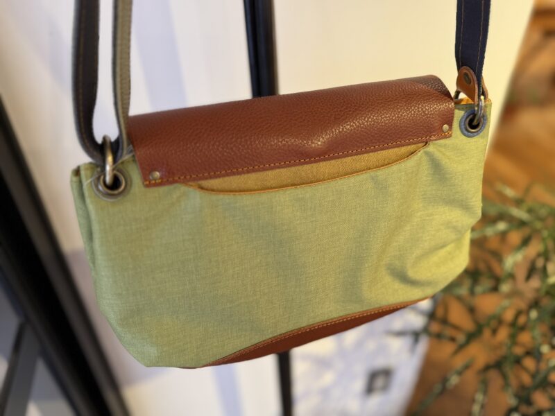 イタリアタンニンレザー x フランスコットン ショルダー