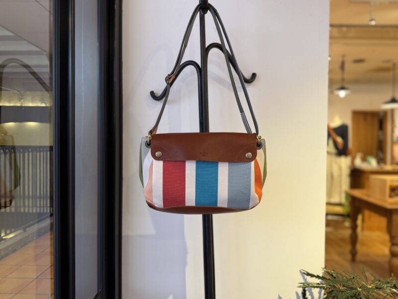 イタリアタンニンレザー x フランスコットン ショルダー