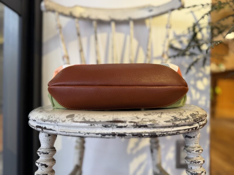 イタリアタンニンレザー x フランスコットン ショルダー