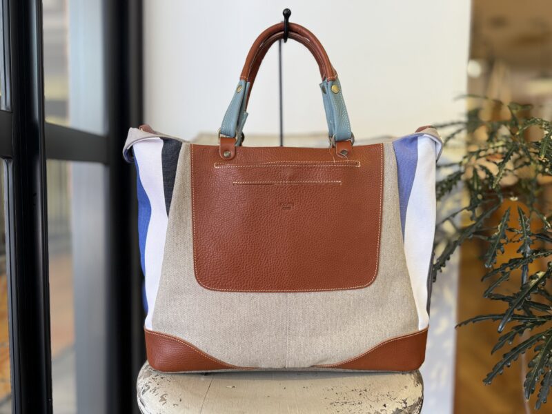 イタリアタンニンレザー×フランスコットン×リネン 4WAY