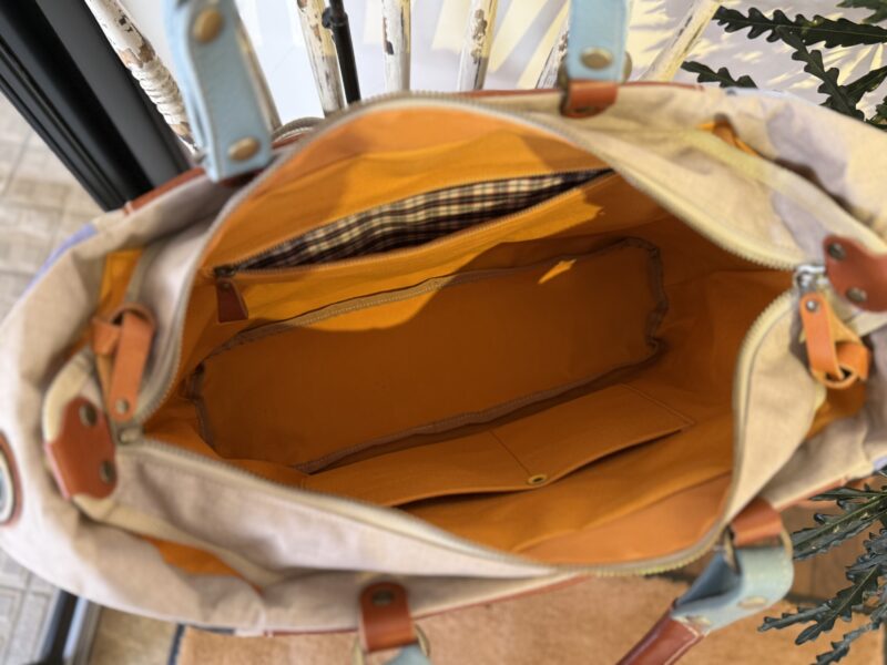 イタリアタンニンレザー×フランスコットン×リネン 4WAY