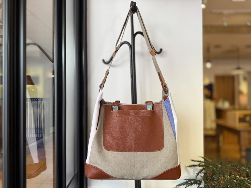 イタリアタンニンレザー×フランスコットン×リネン 4WAY