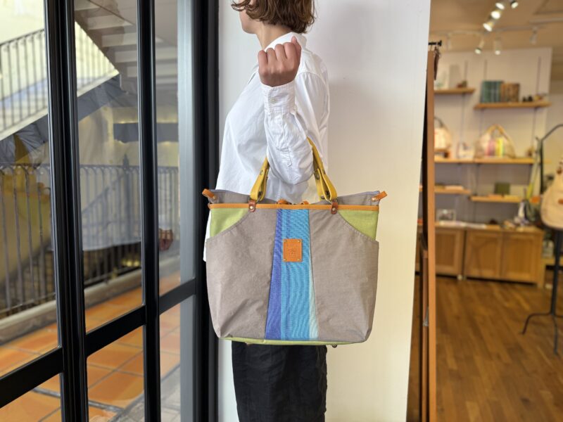 撥水ナイロン x フランスコットン ３WAY