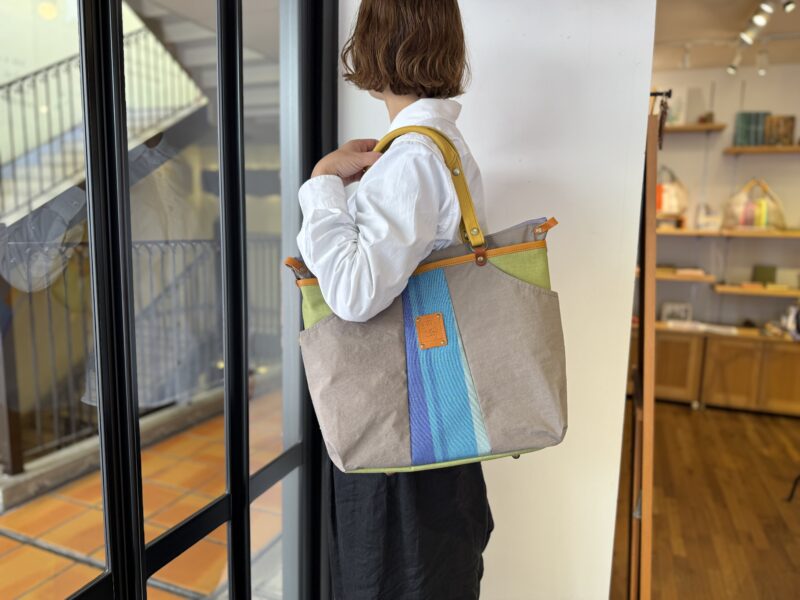 撥水ナイロン x フランスコットン ３WAY