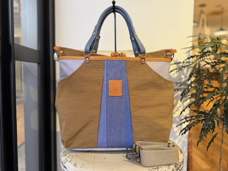 撥水ナイロン x フランスコットン ３WAY