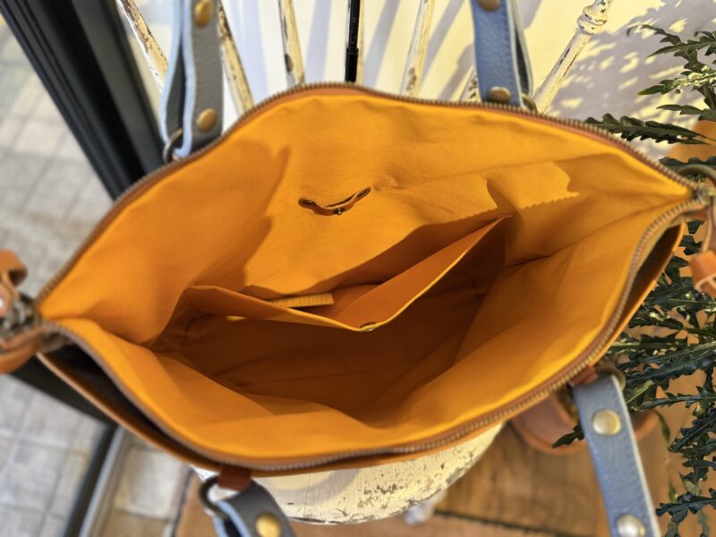 撥水ナイロン x フランスコットン ３WAY