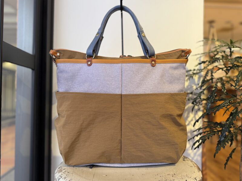 撥水ナイロン x フランスコットン ３WAY