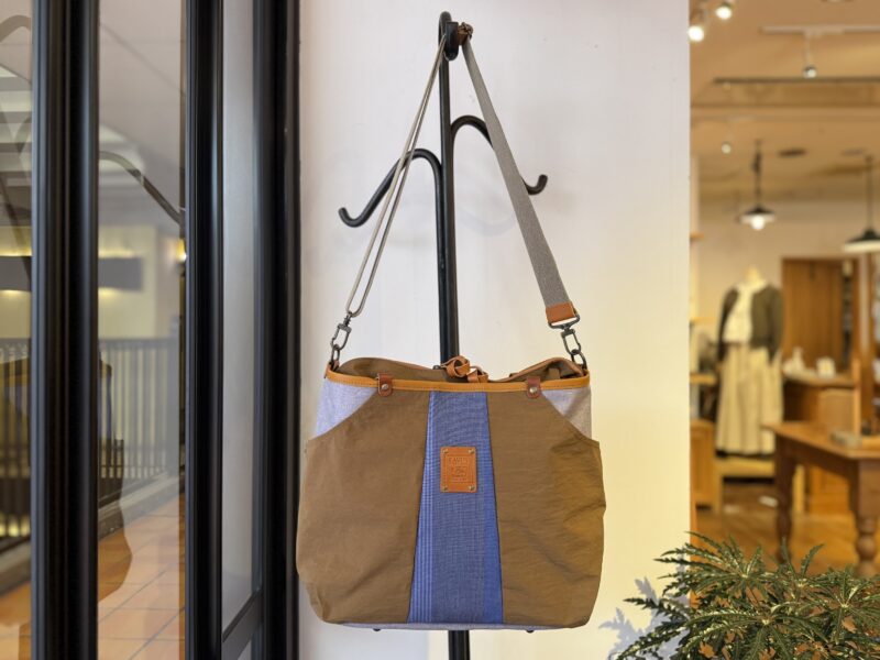 撥水ナイロン x フランスコットン ３WAY