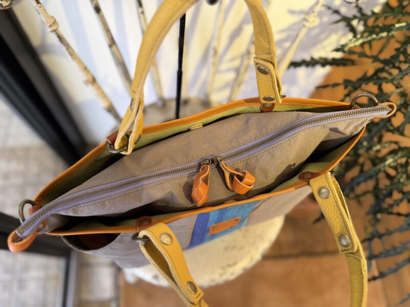 撥水ナイロン x フランスコットン ３WAY