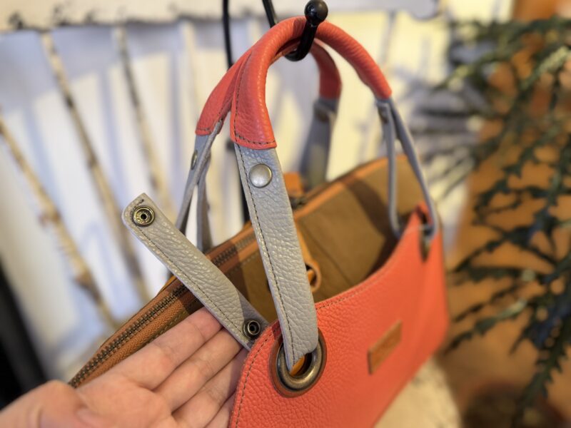 イタリアコーティングレザー x 撥水ナイロン Wフェイストート