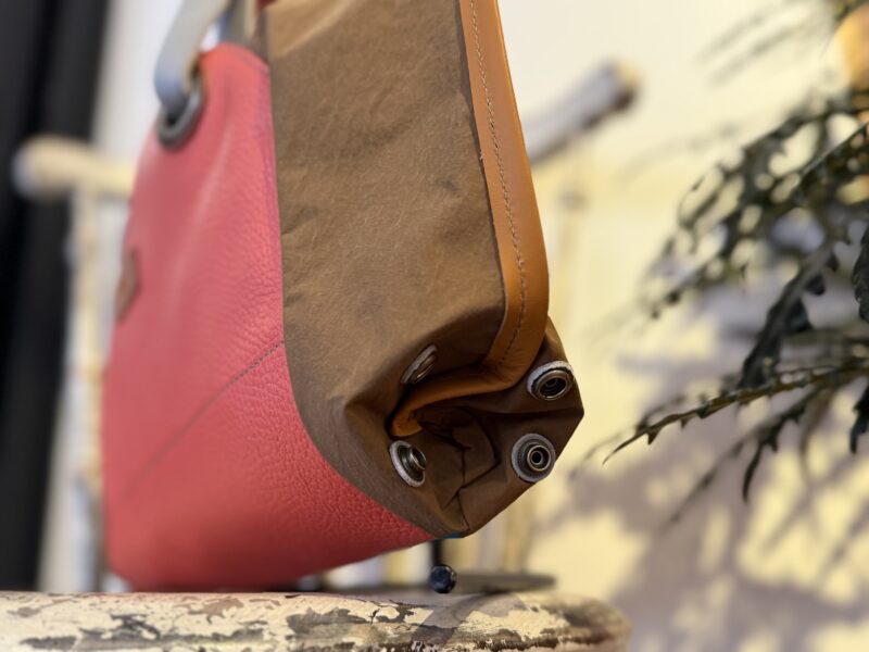 イタリアコーティングレザー x 撥水ナイロン Wフェイストート