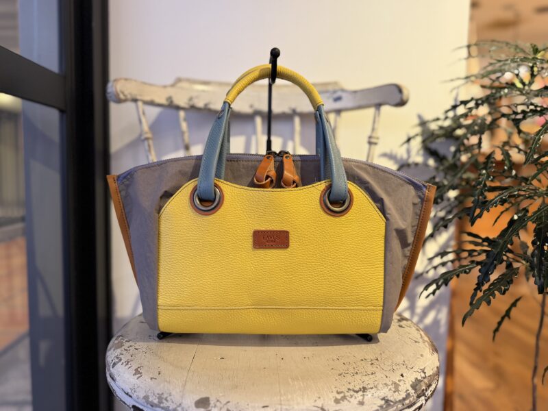 イタリアコーティングレザー x 撥水ナイロン Wフェイストート