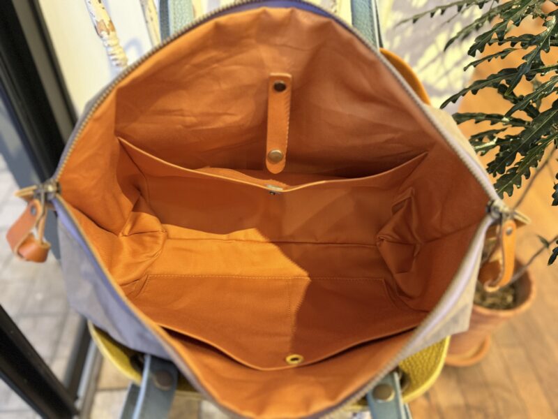 イタリアコーティングレザー x 撥水ナイロン Wフェイストート