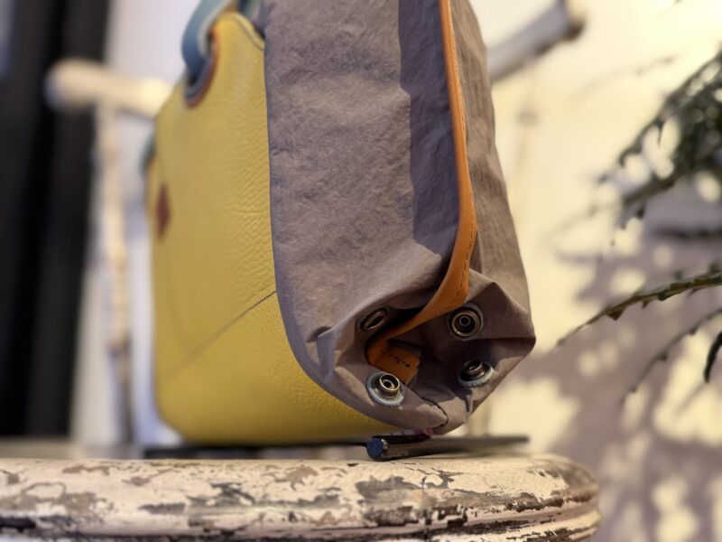 イタリアコーティングレザー x 撥水ナイロン Wフェイストート