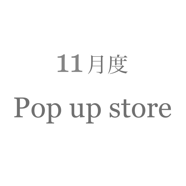 11月度 Pop up store