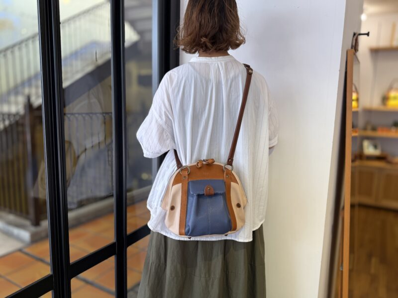 イタリアコーティングレザー × 栃木レザー 2WAY