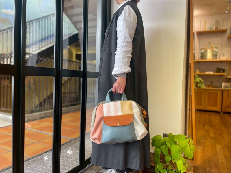 リトアニアリネン × ナイロン × レザー リュック&トート