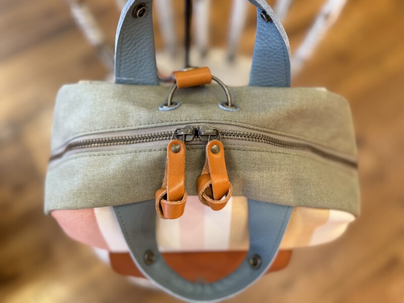 リトアニアリネン × ナイロン × レザー リュック&トート