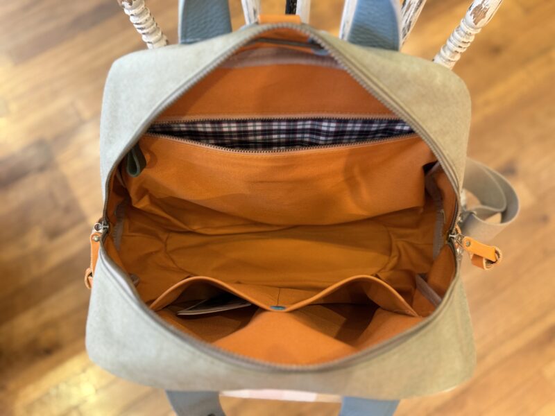 リトアニアリネン × ナイロン × レザー リュック&トート