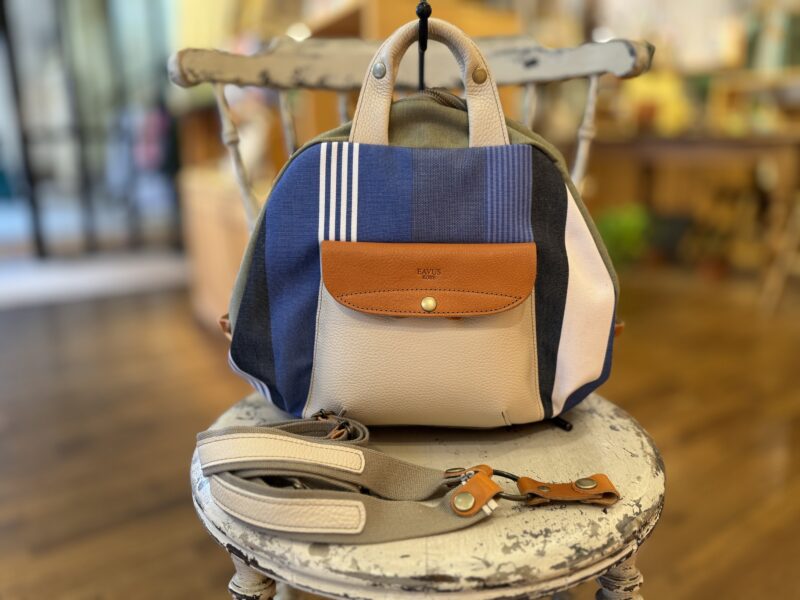 リトアニアリネン × ナイロン × レザー リュック&トート