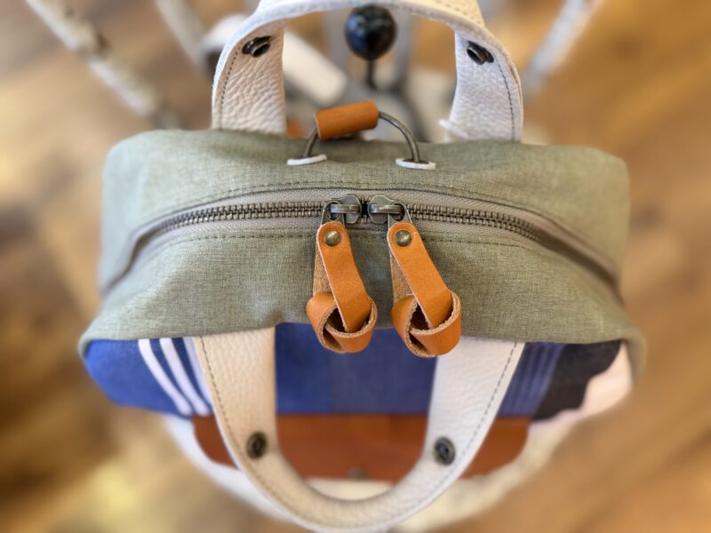 リトアニアリネン × ナイロン × レザー リュック&トート