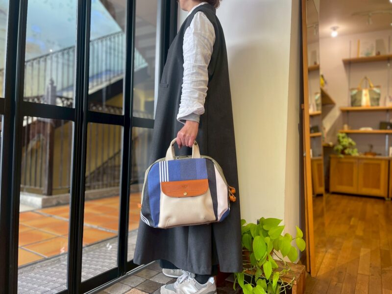 リトアニアリネン × ナイロン × レザー リュック&トート