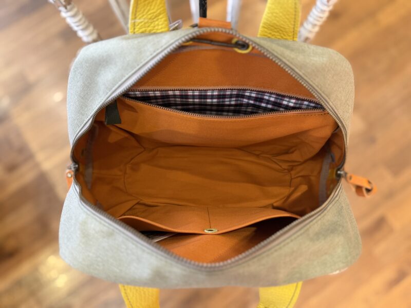 リトアニアリネン × ナイロン × レザー リュック&トート