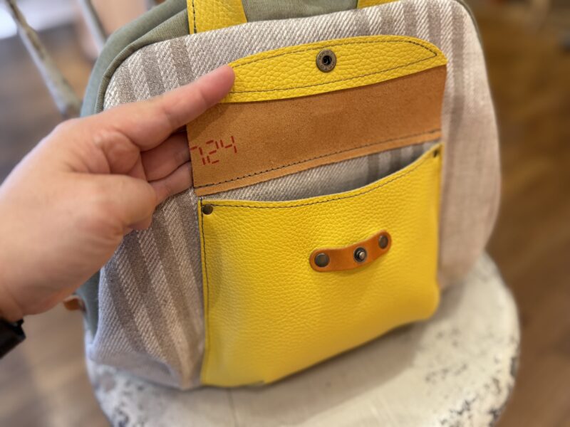 リトアニアリネン × ナイロン × レザー リュック&トート