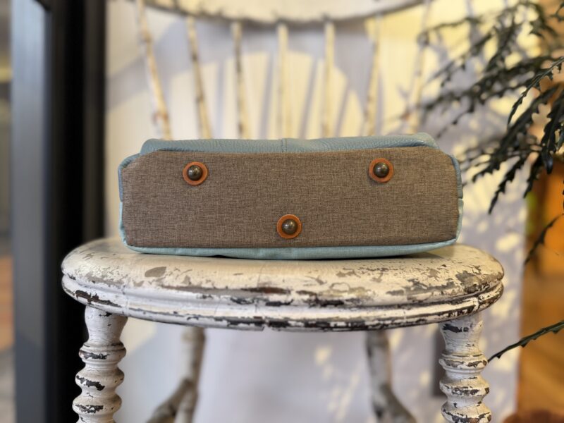 イタリアレザー × フランスコットン ミニショルダー